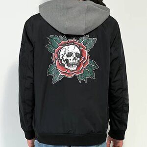 Rose Skull Bomber Jacket